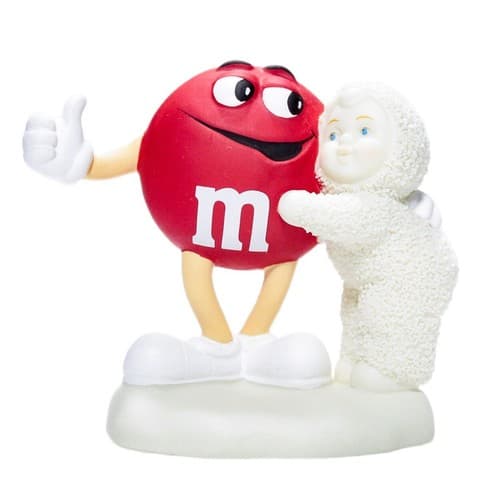DEPARTMENT 56 Snowbabies Red M&M "Red Is My Favorite Color" Porcelain Figurine - Image 1