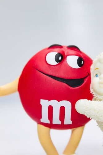 DEPARTMENT 56 Snowbabies Red M&M "Red Is My Favorite Color" Porcelain Figurine - Thumbnail 2