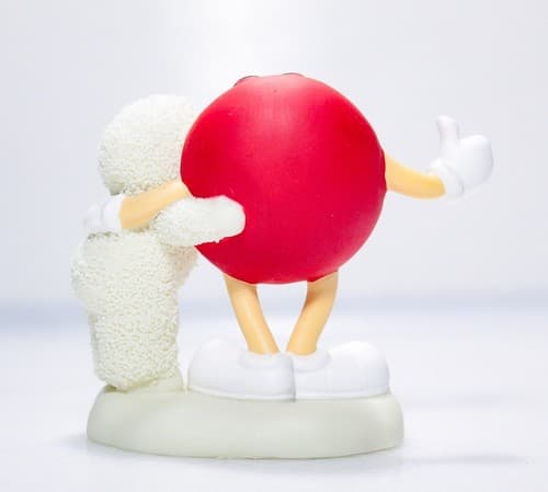DEPARTMENT 56 Snowbabies Red M&M "Red Is My Favorite Color" Porcelain Figurine - Thumbnail 4