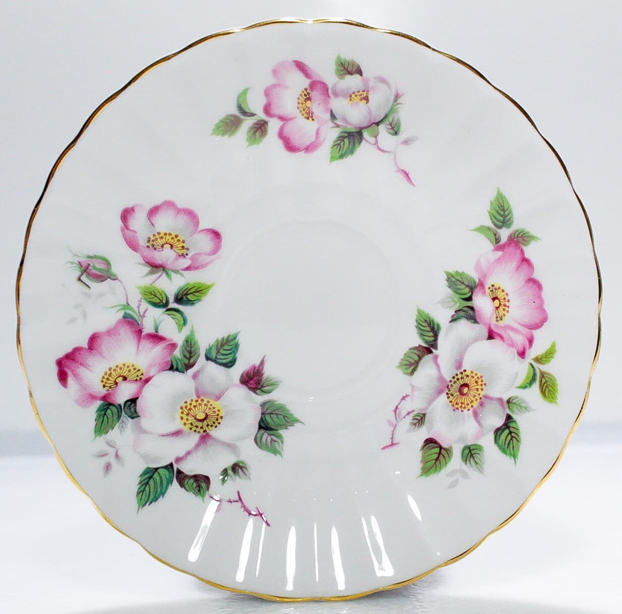 ROYAL TUSCAN Wedgwood D3185 Pattern Fine Bone China Floral Cup & Saucer - Thumbnail 4