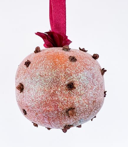 3 Vintage Department 56 Sugared & Spice Clove Pear Orange Lemon Fruit Ornament - Thumbnail 6