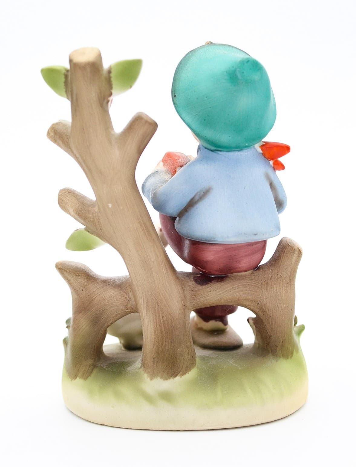 Erich Stauffer Vintage Hand Painted By The Old Apple Tree Porcelain Figure 5.5" - Thumbnail 2