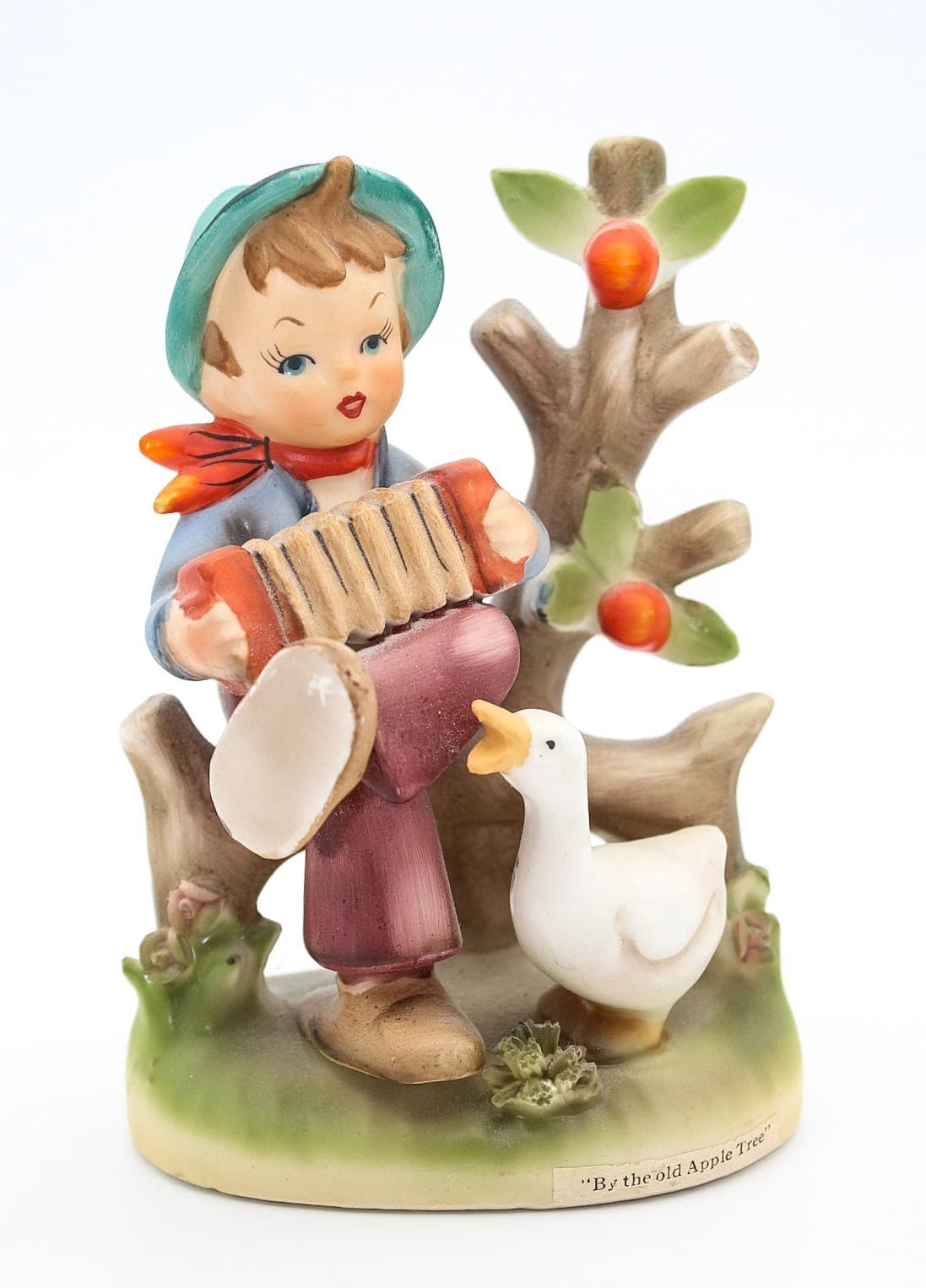 Erich Stauffer Vintage Hand Painted By The Old Apple Tree Porcelain Figure 5.5" - Thumbnail 8
