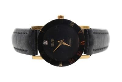Vintage BELAIR Water Resistant Swiss Black Ladies Wristwatch - Image 1
