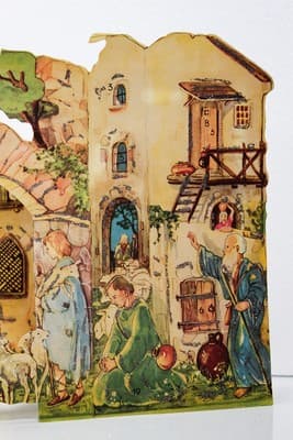 Vintage HACO West Germany Nativity Scene Child's Advent Christmas Calendar - Thumbnail 4