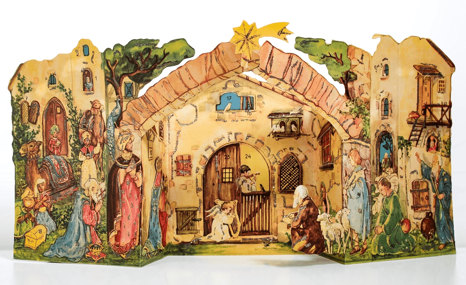 Vintage HACO West Germany Nativity Scene Child's Advent Christmas Calendar - Image 1