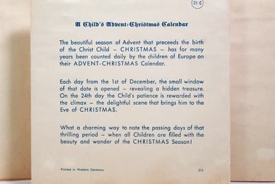 Vintage HACO West Germany Nativity Scene Child's Advent Christmas Calendar - Thumbnail 9