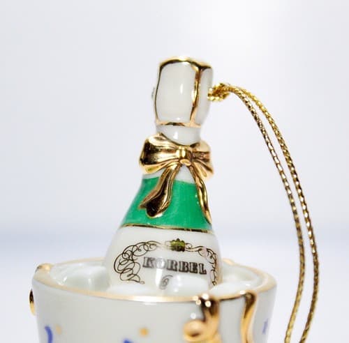 LENOX Celebrate 2000 Millennium Porcelain Korbel Bottle Christmas Ornament - Thumbnail 2