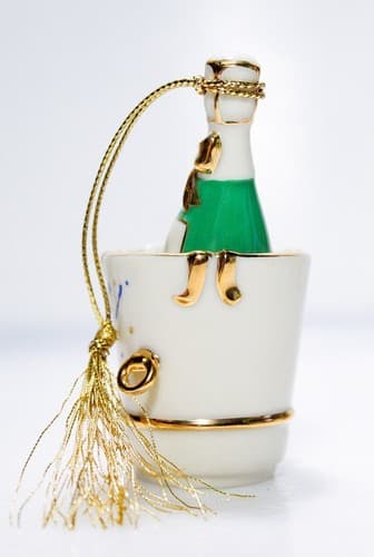LENOX Celebrate 2000 Millennium Porcelain Korbel Bottle Christmas Ornament - Thumbnail 4