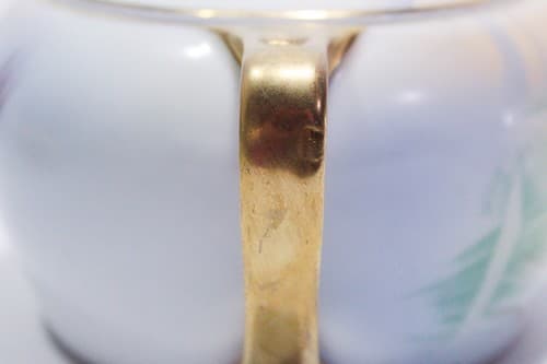 Vintage RUDOLSTADT THURINGIA Hand Painted Floral Gold Gilt Porcelain Biscuit Jar - Thumbnail 6