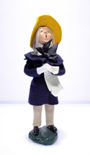 1982 BYER'S CHOICE The Carolers Woman w/ Music Sheet Christmas Figure Signed - Thumbnail 8