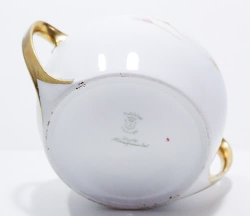 Vintage RUDOLSTADT THURINGIA Hand Painted Floral Gold Gilt Porcelain Biscuit Jar - Thumbnail 11