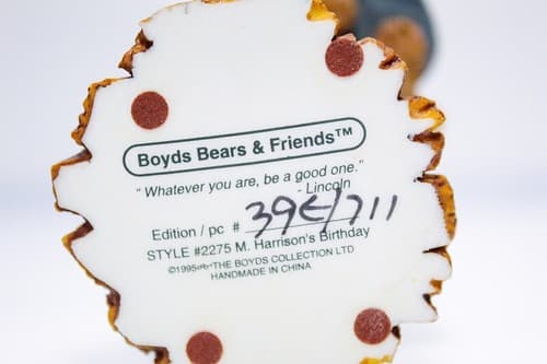 1995 Vintage BOYDS BEARS "Mr. Harrison's Birthday" #2275 Figurine - Thumbnail 7
