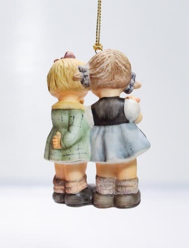 Berta Hummel Goebel 1999 "Christmas Whispers" Porcelain Christmas Ornament - Thumbnail 2