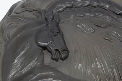 ROSENTHAL 1980 Art Glass "Jahresteller Pegasus" Annual Plate by ERNST FUCHS - Thumbnail 3