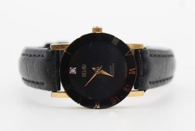 Vintage BELAIR Water Resistant Swiss Black Ladies Wristwatch - Thumbnail 6