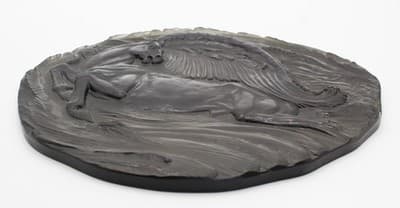 ROSENTHAL 1980 Art Glass "Jahresteller Pegasus" Annual Plate by ERNST FUCHS - Thumbnail 5