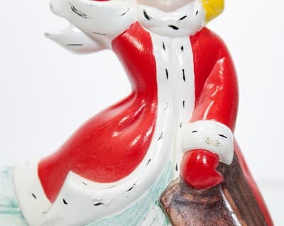 Vintage ATLANTIC MOLD Hand Painted Christmas Holiday Ceramic Caroler Figure - Thumbnail 3