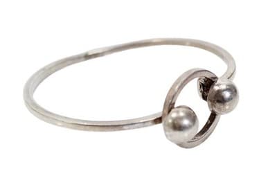 Vintage Sterling Silver 925 Ball & Eye Closure Mexico Bracelet - Image 1