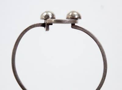 Vintage Sterling Silver 925 Ball & Eye Closure Mexico Bracelet - Thumbnail 5