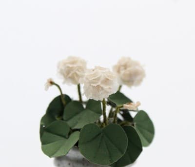 OOAK Miniature Dollhouse Geranium Artisan Signed Pottery Floral Vase 1:12 - Thumbnail 6