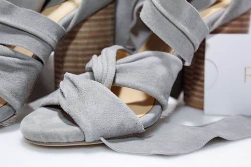 Raye Mira Heels Revolving Clothing Suede Smoke Gray Sandal Shoe Size 35.5 - Thumbnail 4