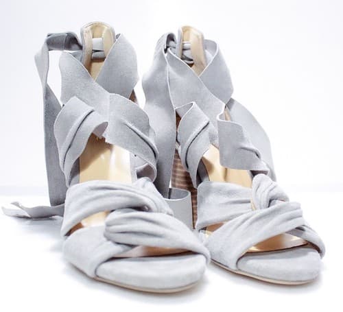 Raye Mira Heels Revolving Clothing Suede Smoke Gray Sandal Shoe Size 35.5 - Thumbnail 3