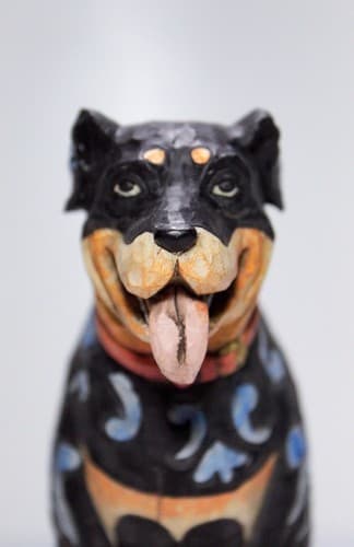 Vintage JIM SHORE Heartwood Creek "Roddie" Rottweiler Dog Figure Sculpture - Thumbnail 4