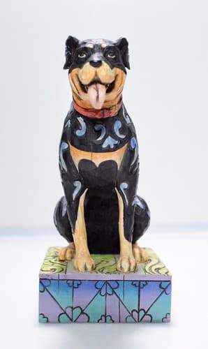 Vintage JIM SHORE Heartwood Creek "Roddie" Rottweiler Dog Figure Sculpture - Thumbnail 3