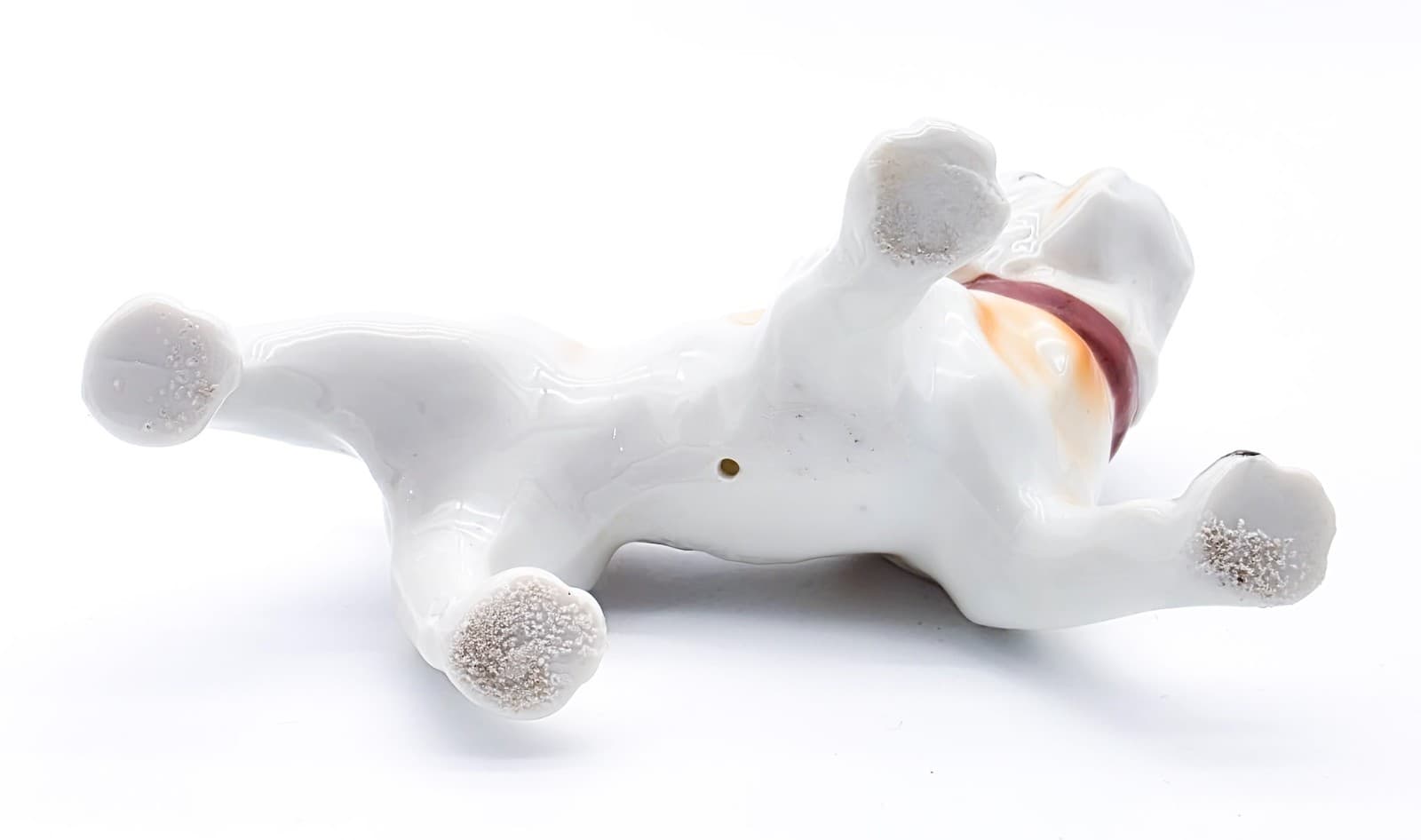 Vintage Made In Japan Glazed Porcelain Standing English Bulldog Dog Figurine - Thumbnail 9