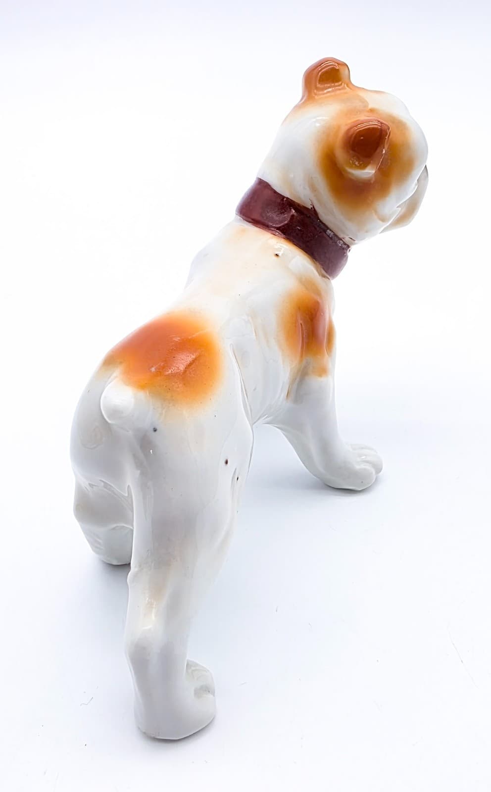 Vintage Made In Japan Glazed Porcelain Standing English Bulldog Dog Figurine - Thumbnail 5