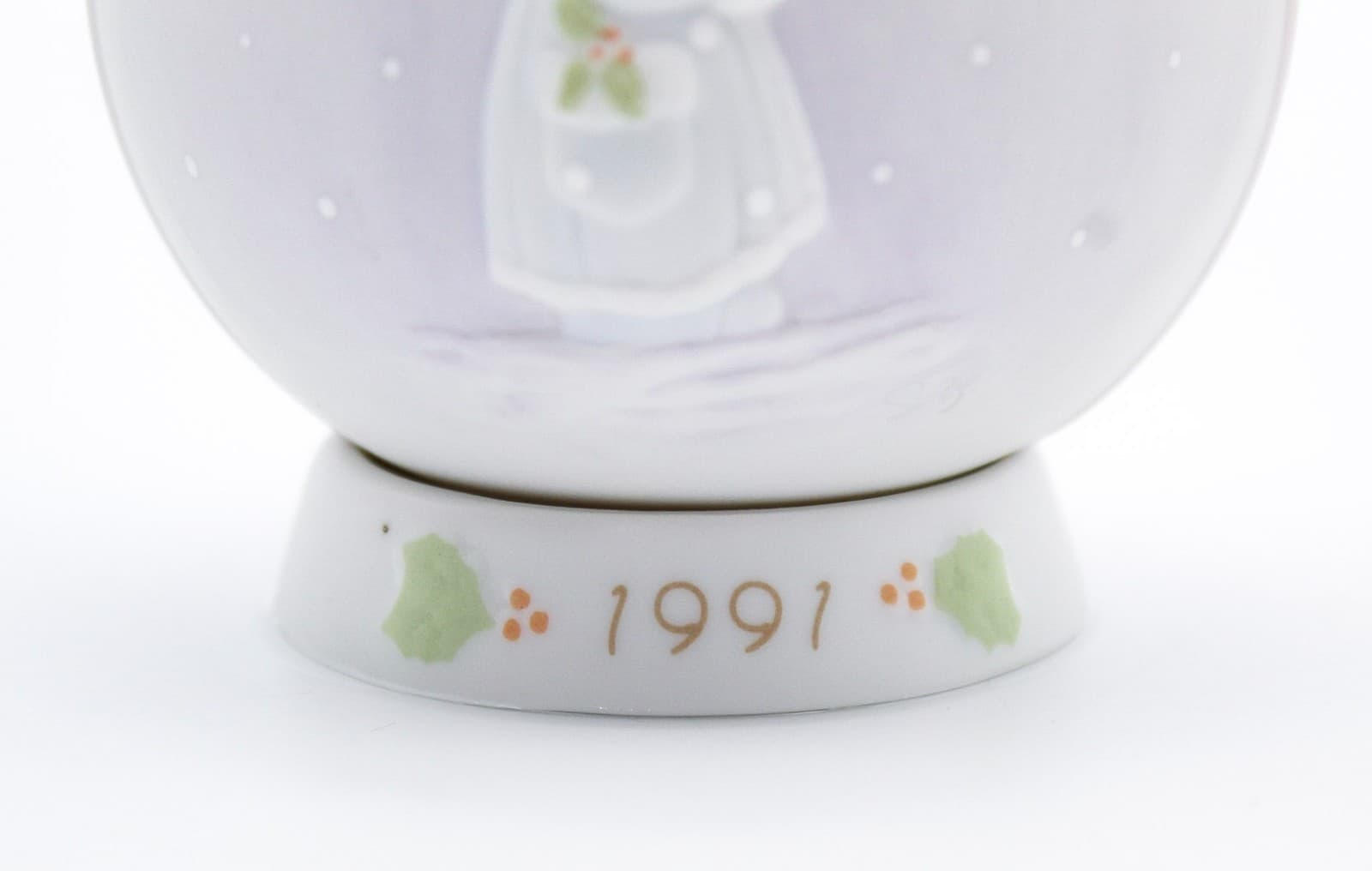 Precious Moments May Your Christmas Be Merry Enesco Porcelain Ornament 1991 - Thumbnail 4
