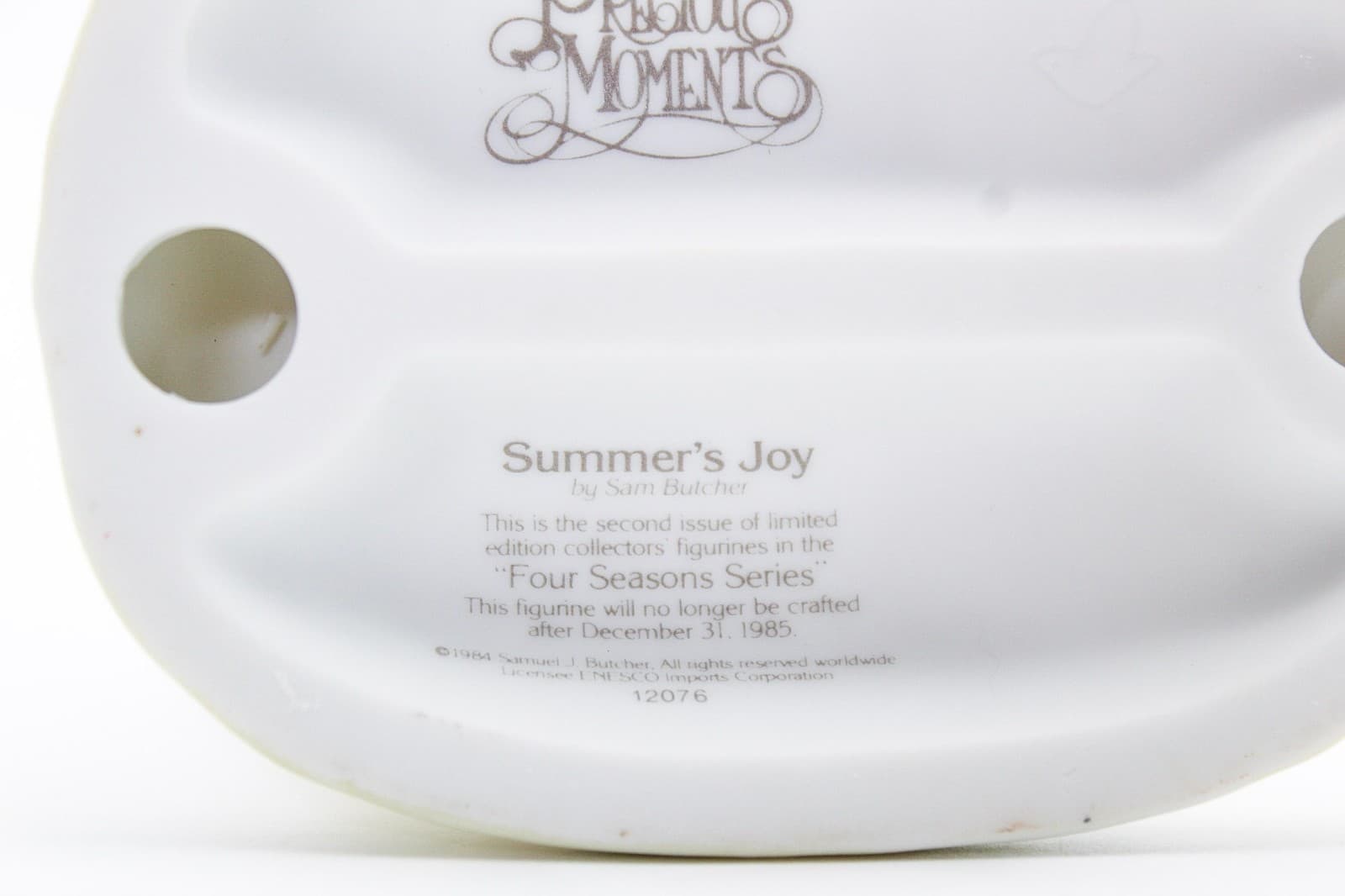 Precious Moments Summer's Joy Enesco Porcelain Figurine 1985 - Thumbnail 6