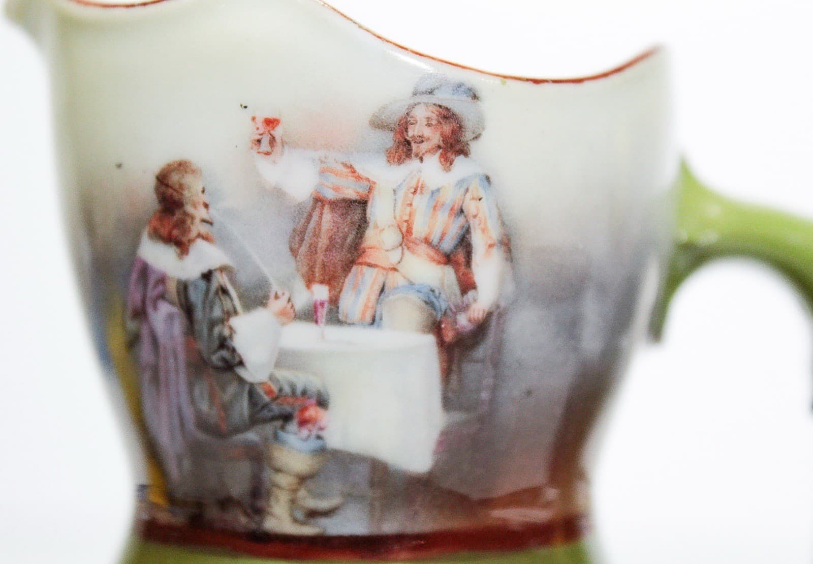 ROYAL BAYREUTH Bavaria Green Porcelain Small Painted Pitcher - Thumbnail 2