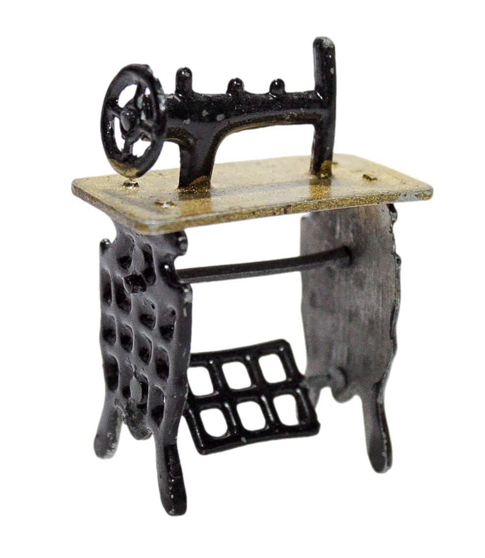 Vintage Miniature Dollhouse Sewing Machine Accessory Scale 1:12 Rare - Image 1