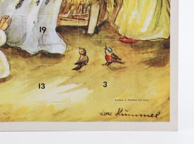 Vintage Made In Germany Festive Nativity Paper Christmas Advent Calendar - Thumbnail 8