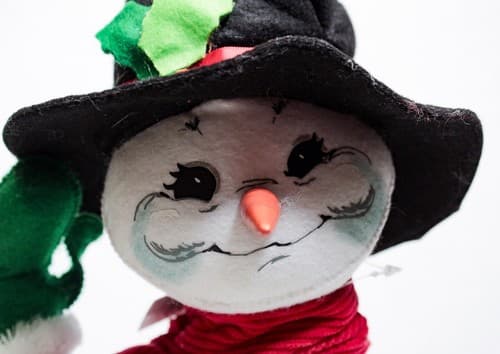 ANNALEE Mobilitee 2015 "Holly Berry Snowman" Christmas Artisan Doll 15" w/ Tag - Thumbnail 2