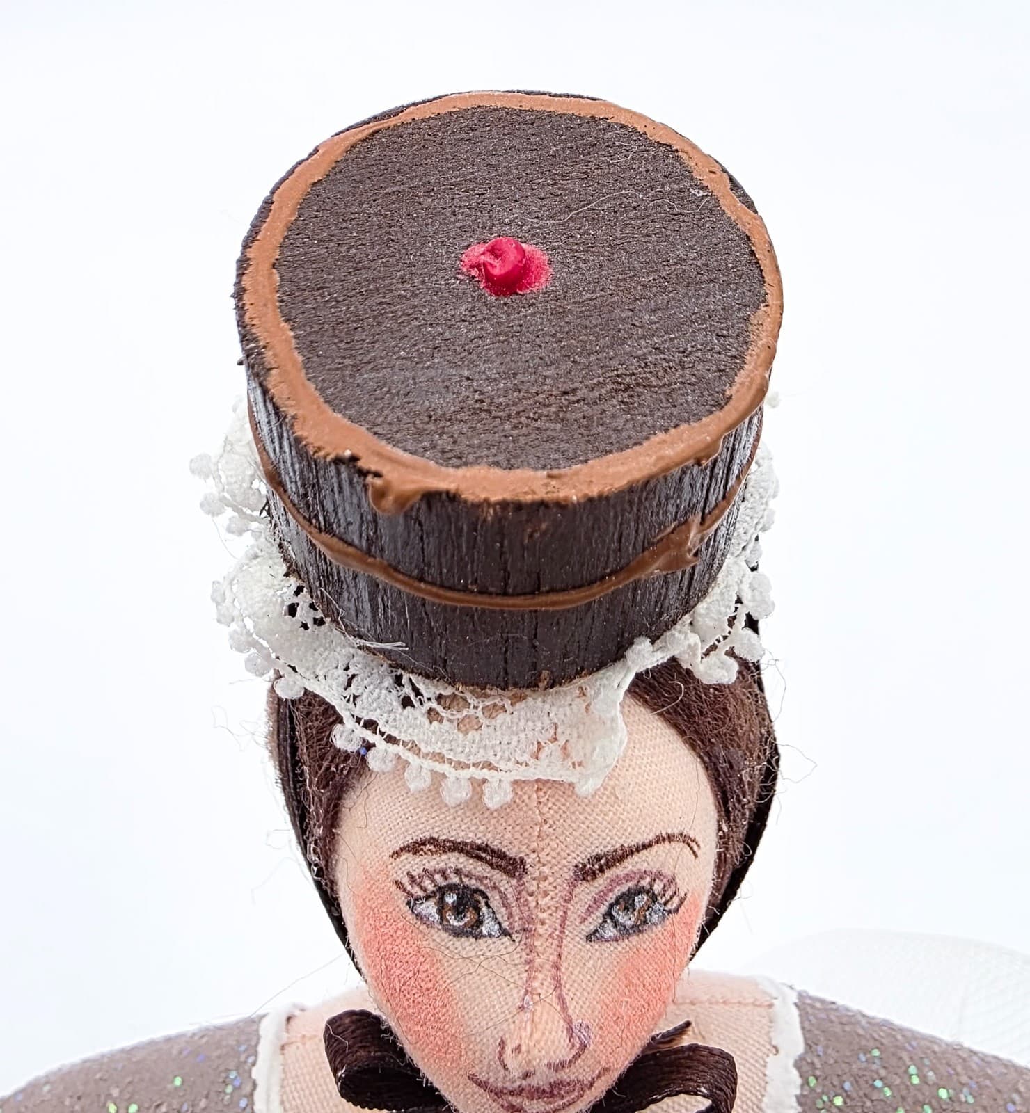 Gladys Boalt Chocolate Dancer Lady Hand Crafted Christmas Ornament Vintage Rare - Thumbnail 11