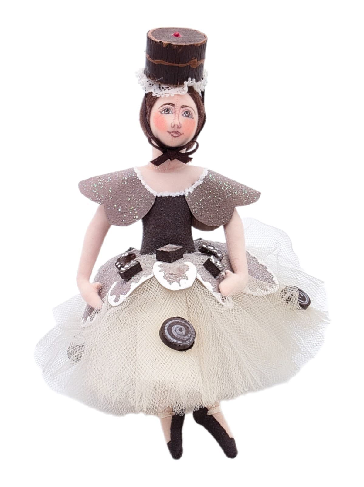 Gladys Boalt Chocolate Dancer Lady Hand Crafted Christmas Ornament Vintage Rare - Image 1