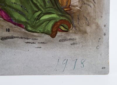 Vintage Made In Germany Winter Festive Nativity Paper Christmas Advent Calendar - Thumbnail 4