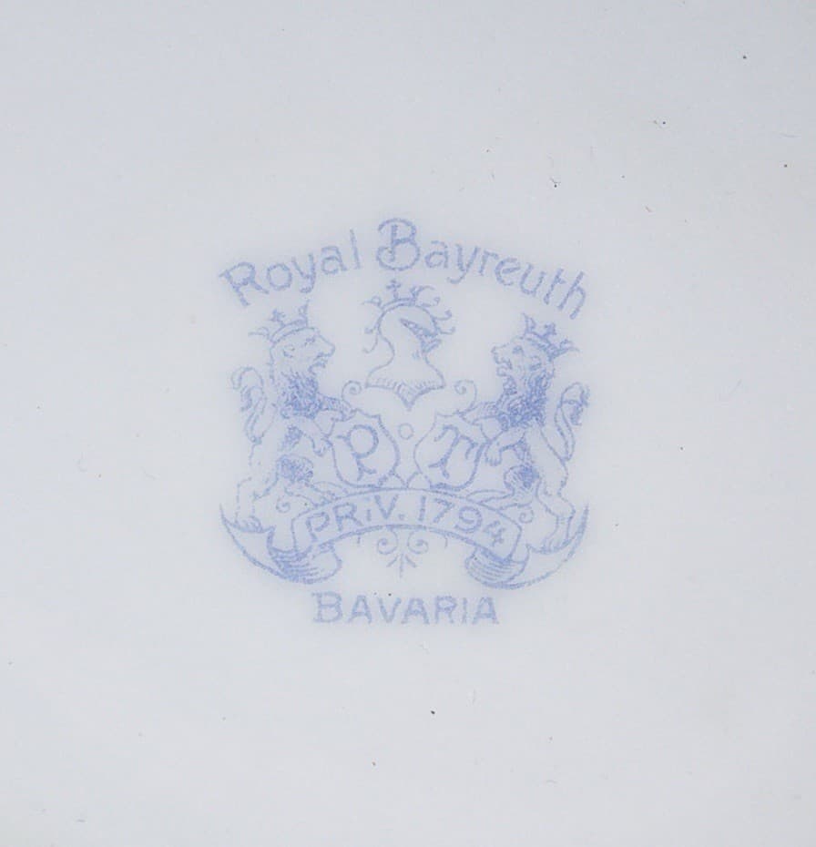 ROYAL BAYREUTH Bavaria Green Porcelain Small Painted Pitcher - Thumbnail 8