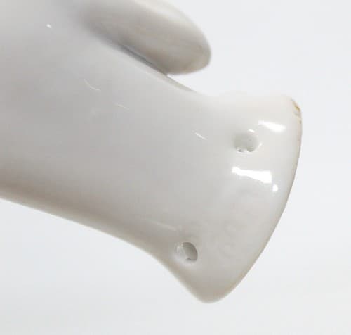 Antique Made In Germany Nude Half Doll Lady Porcelain Pin Cushion - Thumbnail 6