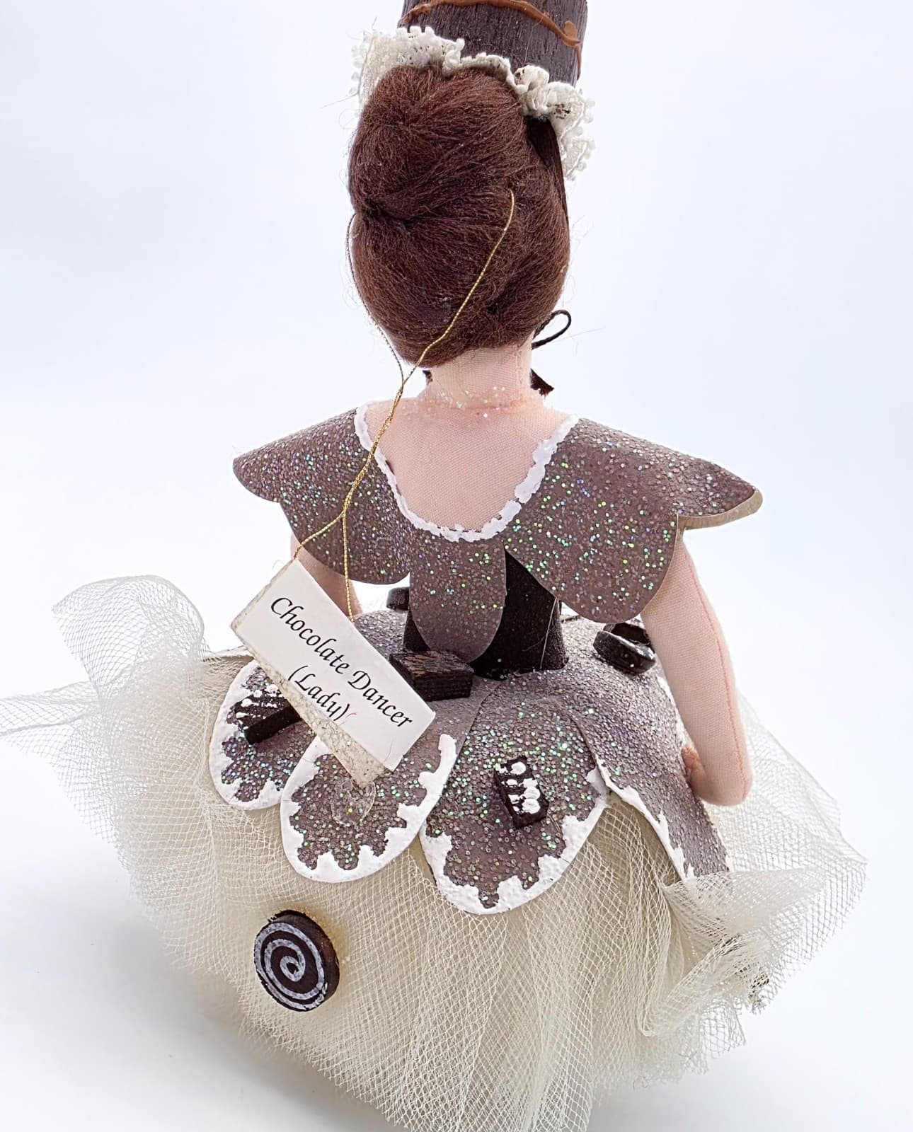 Gladys Boalt Chocolate Dancer Lady Hand Crafted Christmas Ornament Vintage Rare - Thumbnail 6