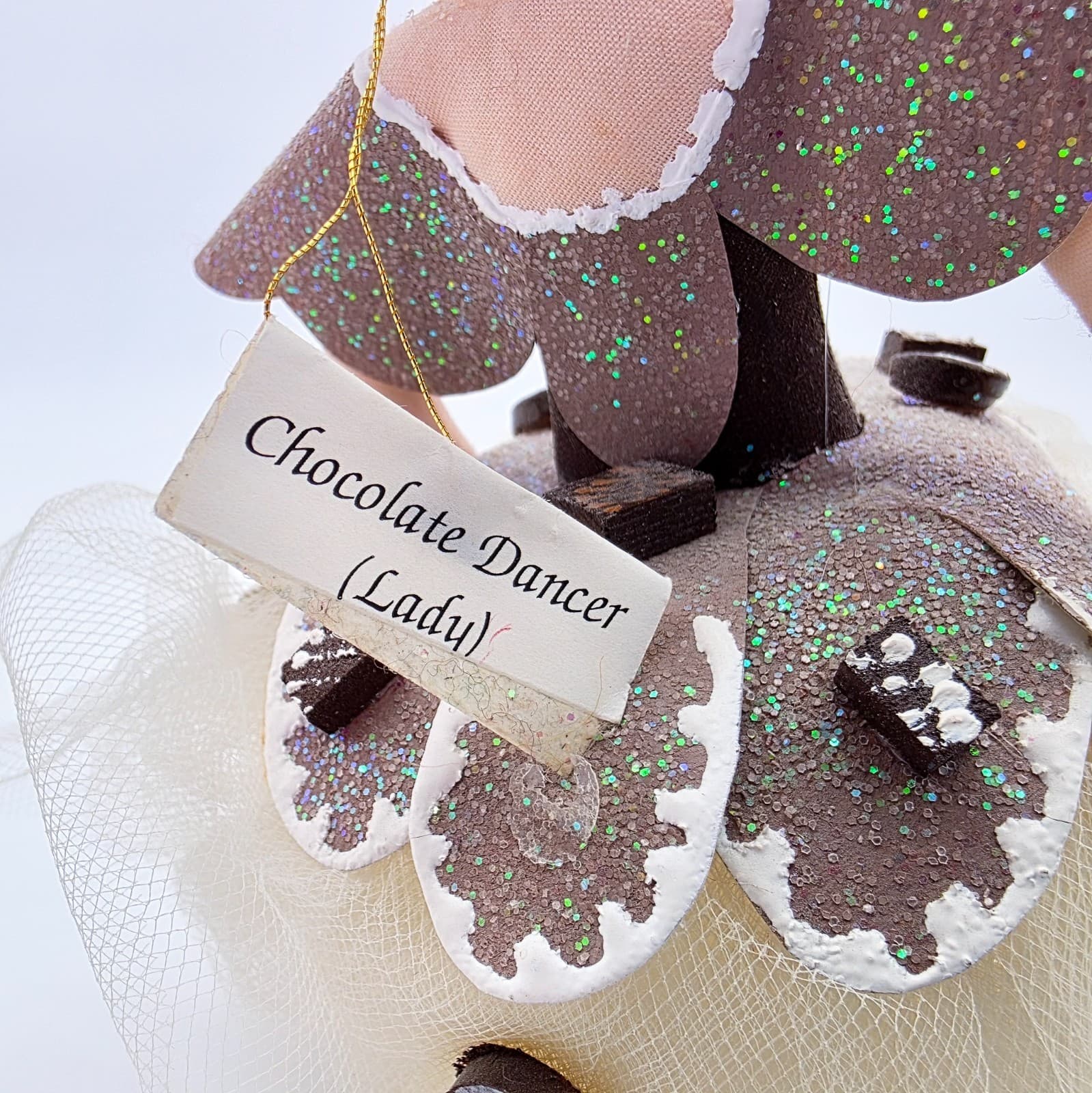 Gladys Boalt Chocolate Dancer Lady Hand Crafted Christmas Ornament Vintage Rare - Thumbnail 3