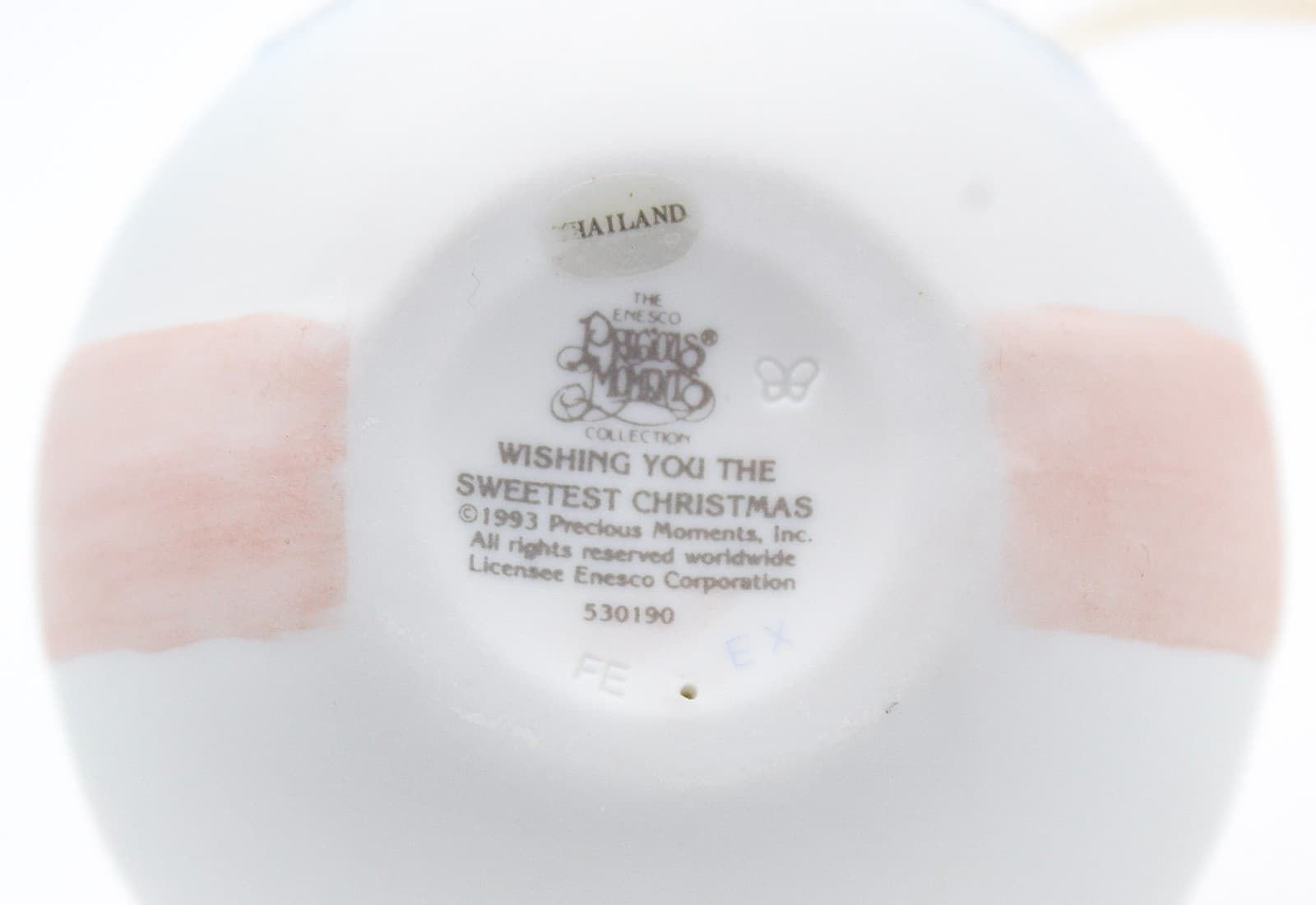 Precious Moments Wishing You The Sweetest Christmas Porcelain Ornament 1993 - Thumbnail 5