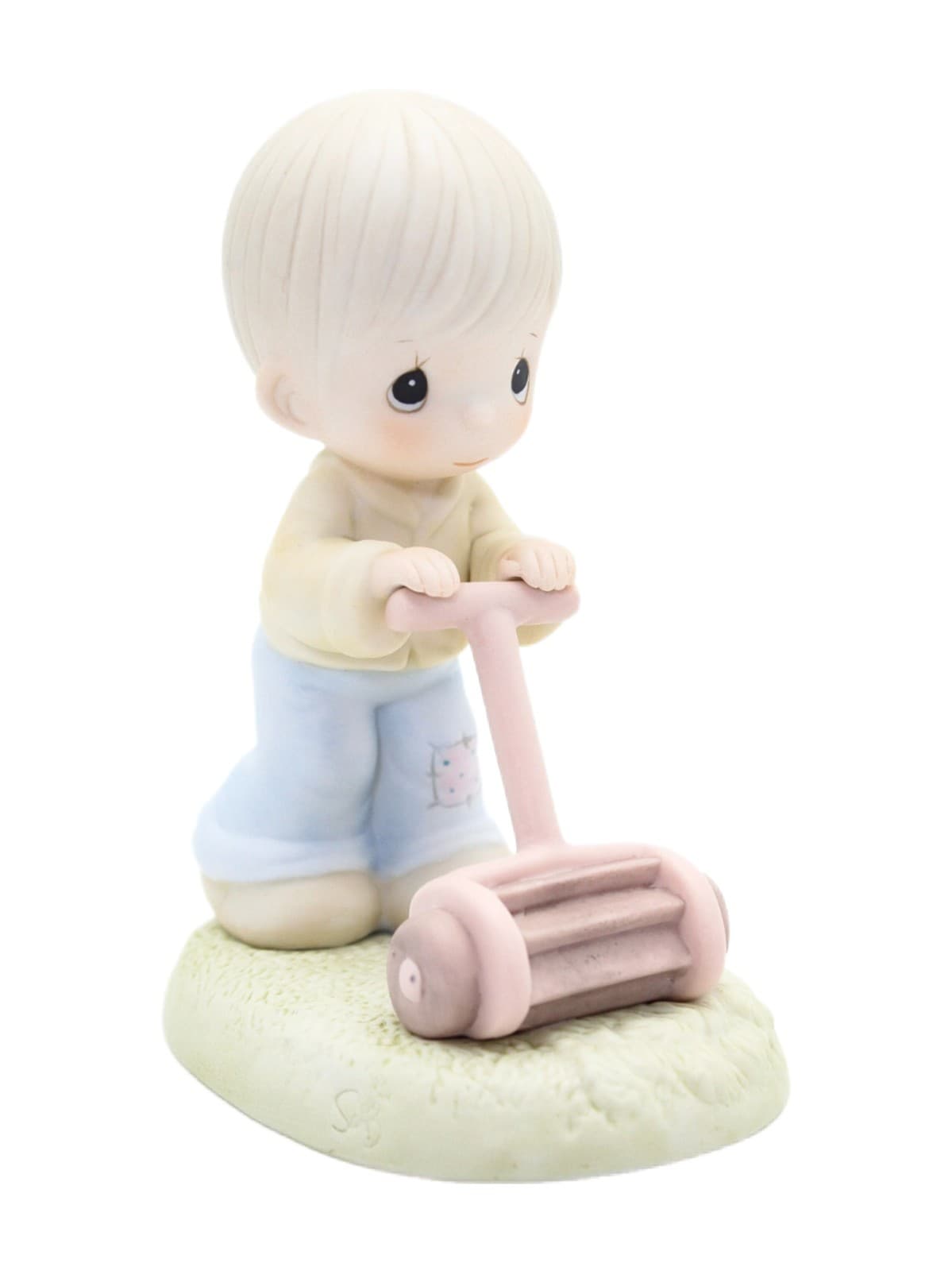 Precious Moments Mow Power To Ya! Enesco Porcelain Figurine 1989 - Image 1