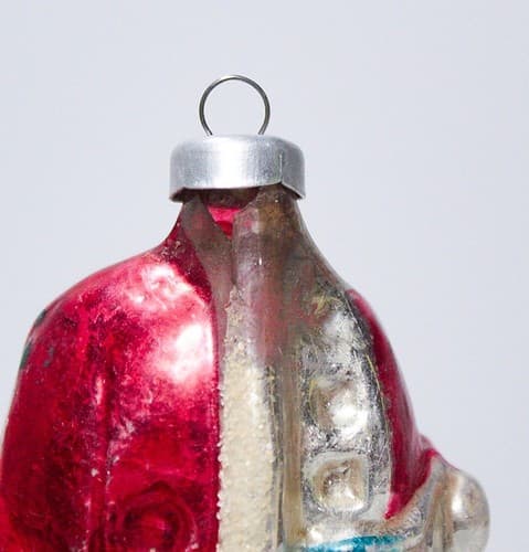 Rare Antique Glass Austria Boat Submarine Hand Painted Christmas Ornament - Thumbnail 6