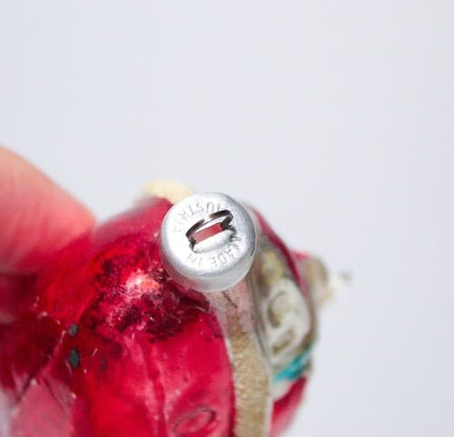 Rare Antique Glass Austria Boat Submarine Hand Painted Christmas Ornament - Thumbnail 9