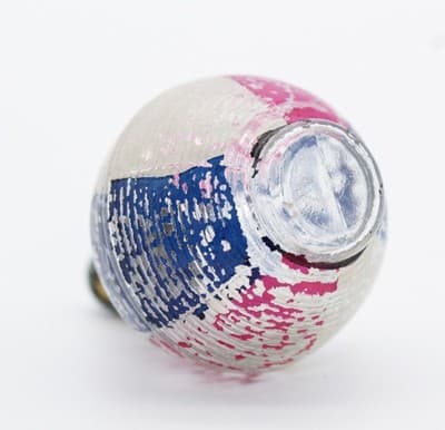 Vintage Milk Glass Chinese Lantern Multicolor Motif Christmas Light Bulb - Thumbnail 3
