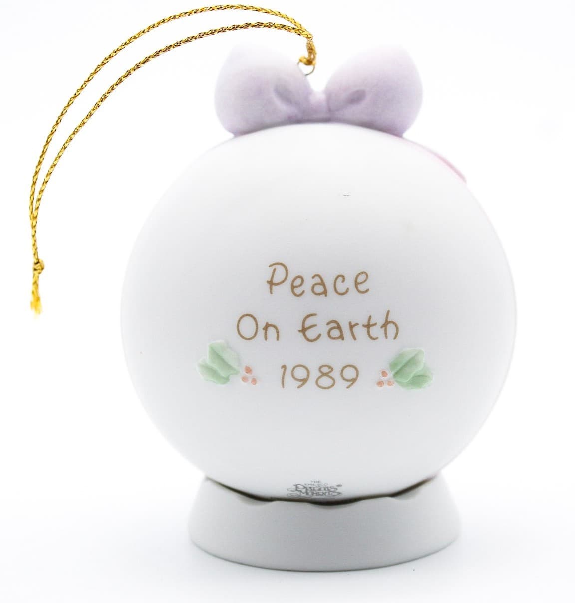 Precious Moments Peace On Earth Enesco Porcelain Ornament 1989 - Thumbnail 2